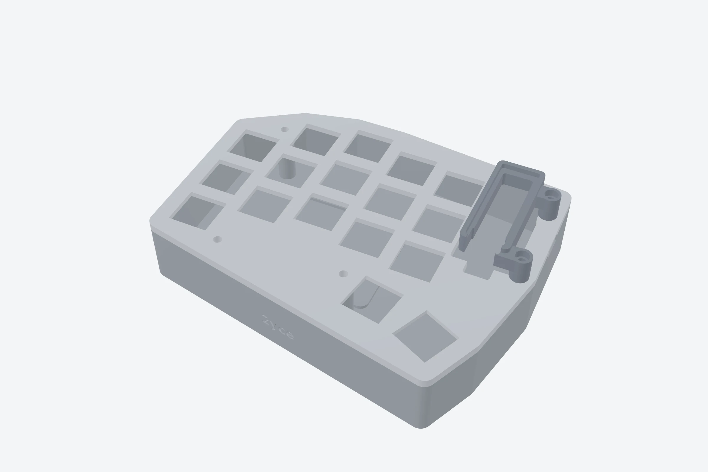 Interactive CAD preview of the left 2yce enclosure